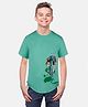 GINI & JONY Half Sleeves Cycle Printed Cotton Tee - Green
