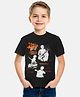 GINI & JONY Half Sleeves Rock Star  Printed Tee - Black