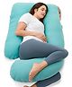 Pumpum U Shape Hollow Fiber Maternity Pillow ,Sky Blue