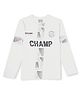 GINI & JONY Full Sleeves Champ Text Printed Tee - White