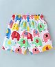 Child World Interlock Knit Shorts Elephant Print - White