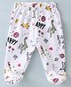 Child World Interlock Bootie Legging With Abstract Print - White