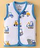 Child World Interlock Knit Sleeveless Vest Vehicle Print - Blue