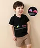 Mark & Mia  Half Sleeves T-Shirt & Shorts Set with Car Print - Multicolour