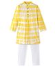 EARTHY TOUCH Single Jersey Knit Full Sleeves  Tie & Dye Kurta &  Pyjama Set- Yellow