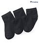 Honeyhap Premium Cotton Bamboo Knit Ankle Length Socks with Bio Finish Solid Color Pack of 3- Black