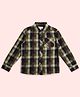 Pantaloons Junior Cotton Full Sleeves Checked Shirt - Olive Green