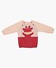 A Toddler Thing Full Sleeves Reindeer Designed Sweater - Cream