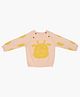 A Toddler Thing Full Sleeves Giraffe Designed Sweater - Cream
