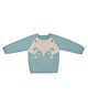 A Toddler Thing Full Raglan Sleeves Animal  Detailed Sweater - Blue