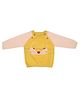 A Toddler Thing Full Raglan Sleeves Fox Designed Sweater - Mustard Yellow