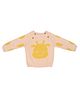 A Toddler Thing Full Raglan Sleeves Cow Designed Sweater - Cream