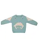 A Toddler Thing Full Raglan Sleeves Sheep Designed Sweater - Blue