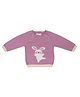 A Toddler Thing Full Raglan Sleeves Bunny Designed Sweater - Lilac