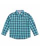 JusCubs Full Sleeves Plaid Checked Cotton  Shirt - Blue