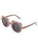 Kidofash Classic Round Cute Bear Uv Protected Sunglasses For Kids - Dark Pink