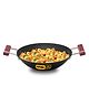 Hawkins Futura Hard Anodised Deep-Fry Pan Kadai Flat Bottom with 2 short handles, 2000 ML, Black