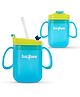 Baybee Hazzy Baby Sipper Bottle for Kids Anti Spill Sipper Cup with Soft Silicone Straw & Handle Blue- 280 ml