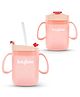 Baybee Hazzy Baby Sipper Bottle for Kids Anti Spill Sipper Cup with Soft Silicone Straw & Handle Pink- 280 ml