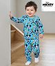 Babyhug Disney Cotton Knit Full Sleeves Night Suit Mickey Mouse Print - Blue