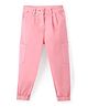 Primo Gino Woven Cargo Fit Ankle Length Jogger Over Dye - Pink