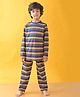 Anthrilo Full Sleeves Rugby Striped Coordinating Pyjama Set - Multi Color