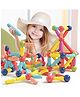 YAMAMA Magnetic Sticks Building Blocks Educational Stacking Toys With Magnetic Sticks Magnetic Balls And Magnetic Blocks For Kids  (128 Pieces  Multicolor)