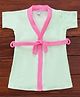 Ben Benny Terry Half Sleeves Solid Colour Bath Robe- Sky Blue