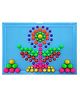 VGRASSP 180 Pcs Mushroom Nail Platter Creative Game Toy For Children With Plastic Board And Colorful Nail Blocks - Endless Imagination And Creativity - Color As Per Stock