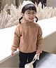 MOMISY Full Sleeves Solid Front Zipper Jacket - Khaki