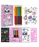 New Pinch Travel Coloring Art & Craft Book Kit for Kids No Mess Kitty Coloring Set 30 Coloring Pages,10 Scratch Art 8  Coloring Pencils for Girls and Boys Birthday & Favors Gifts-