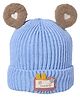 Kid-O-World Bunny Ear Detailed With Heart Embroidered Cap -  Blue-  Diameter 48 Cms