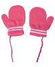 Kid-O-World Striped Pattern Mittens - Light Pink