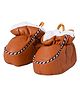Kid-O-World Solid Leather Detailed Booties - Brown
