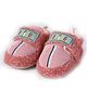 Kid-O-World Veggie Embroidered Fur Booties - Pink