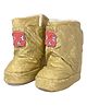 Kid-O-World Patched  High Boot Style Booties - Golden