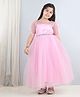 Toy Balloon Kids Half Sleeve Beads Detailed Dress - Pink