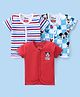 Babyhug Disney Interlock Knit Half Sleeves Jhablas With Mickey Mouse Pack of 3 - Multicolor