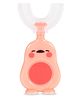 Chinmay Kids U-Shaped Toothbrush Food Grade Material And Attractive Cartoon Ultra Soft Toothbrush (Pink)