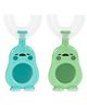 Chinmay Kids U-Shaped Toothbrush Food Grade Material And Attractive Cartoon Ultra Soft Toothbrush (Blue - Green)