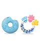 Chinmay Kids Baby Food Shape Silicone Donut Teether & Bell Teether - Blue