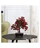 Foliyaj Artificial 2 Trunked Bonsai Tree with Red Leaves with Rectangular Pot