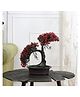 Foliyaj Artificial Shoe Horn Shaped Bonsai Tree with Red Leaves with Pot