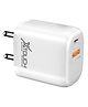 XTOUCH 38 Watt Type-C and USB Fast Charger Adaptor for iPhone -White
