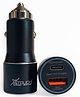 XTOUCH 125W All Metal PD Quick Charger 2 Port Fast Car Charger Type C and USB Output - Black
