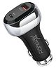 XTOUCH 38 W Qualcomm 3.0 Turbo Car Charger 2 Port Fast Car Charger Type C and USB Output- Black