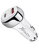 XTOUCH 38 W Qualcomm 3.0 Turbo Car Charger 2 Port Fast Car Charger Type C and USB Output- White
