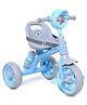 Fun Ride Tricycle Kids Musical Plug and Play Trike Sipper, Seat Belt, EVA Tyre for Indoor and Outdoor - Blue
