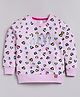 giniekids Full Sleeves Heart Printed & Hey Text Printed Sweatshirt - Pink