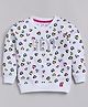 giniekids Full Sleeves Heart Printed & Hey Text Printed Sweatshirt - Off White